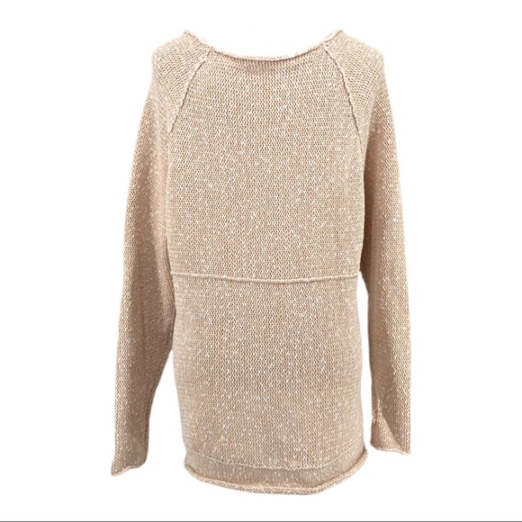 Free People Ivory Bright Lights V-Neck Sweater - Picture 5 of 8